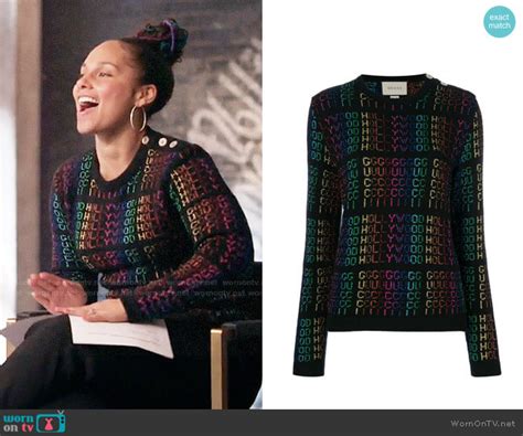 alicia keys gucci hollywood sweater|Apparel .